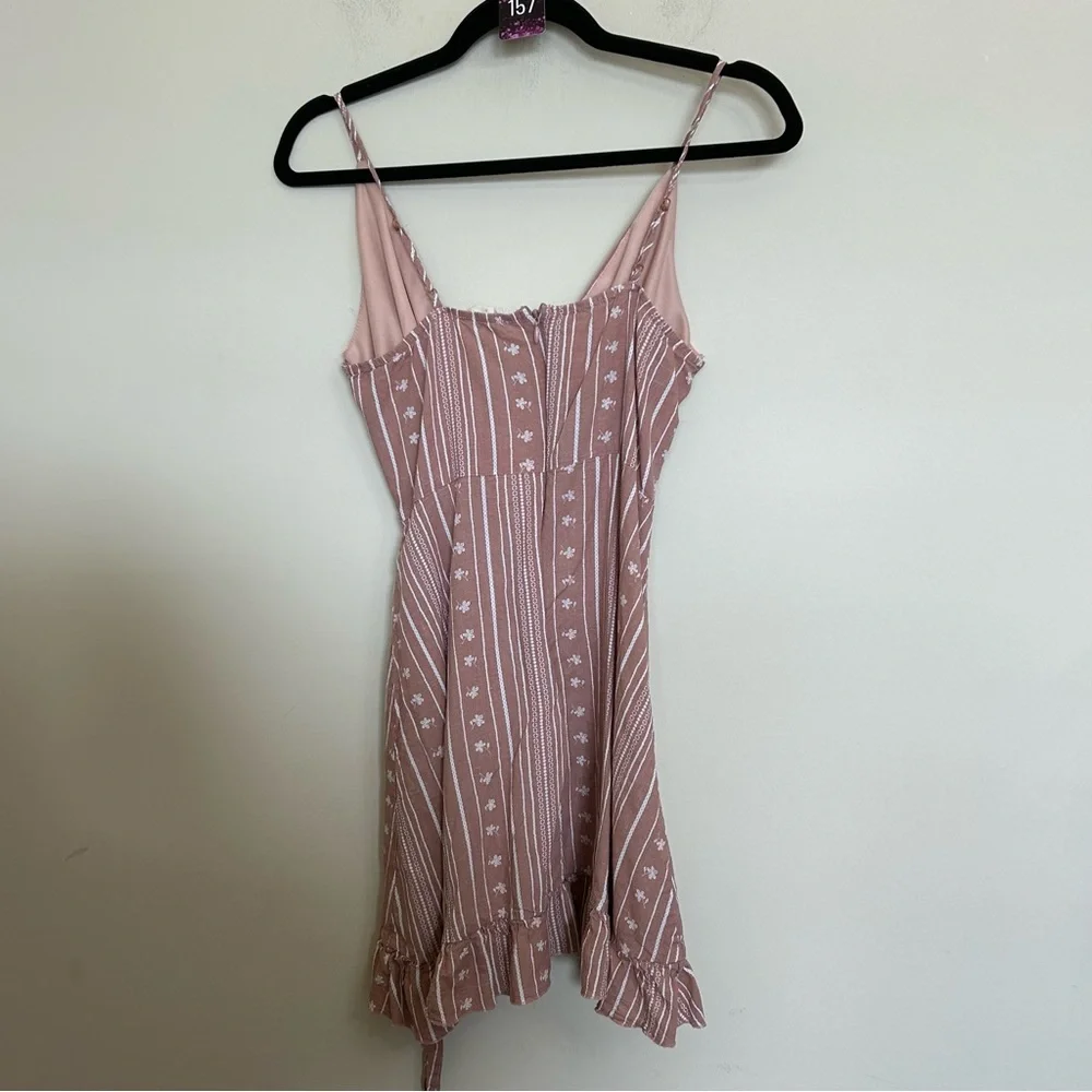 157.  Alter'd State faux wrap boho mini dress size M - Picture 4 of 8
